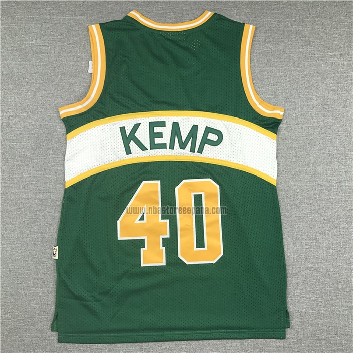 Camiseta Seattle SuperSonics Shawn Kemp NO 40 Historic Retro Verde